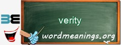 WordMeaning blackboard for verity